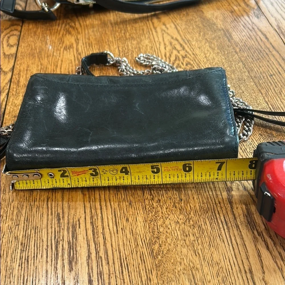 Botkier New York Black Leather Chain Wallet/Crossbody Bag
